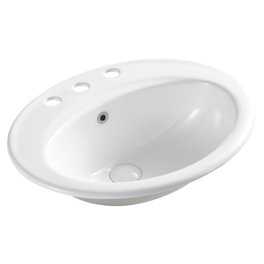 Lacy Fully-Inset Basin - Gloss Off-White