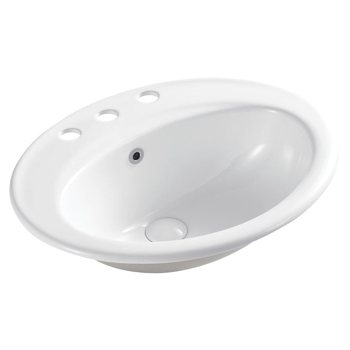 Lacy Fully-Inset Basin - Gloss Off-White