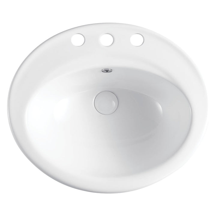 Lacy Fully-Inset Basin - Gloss Off-White