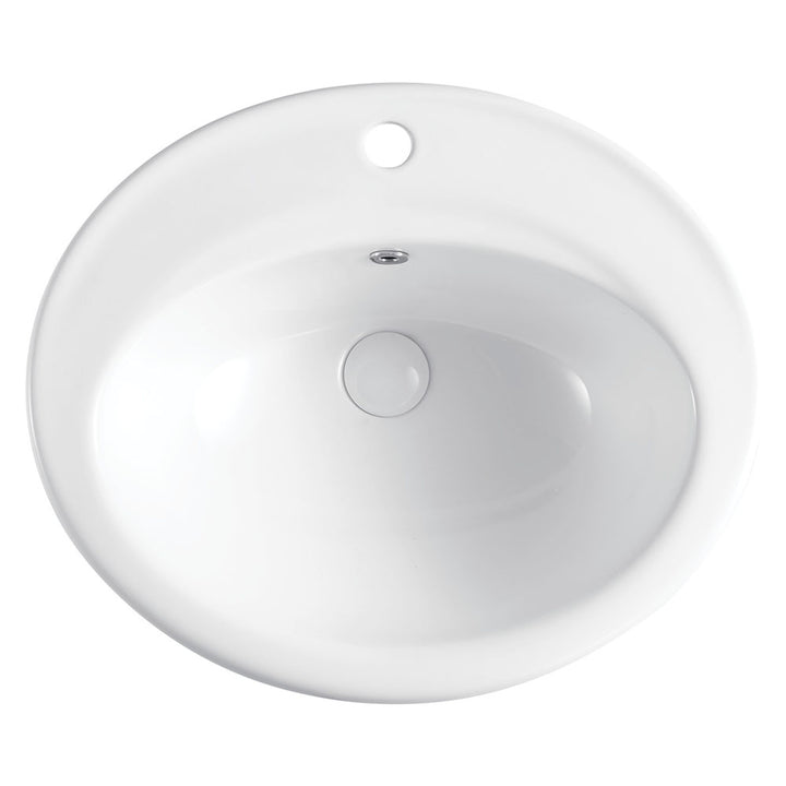 Lacy Fully-Inset Basin - Gloss Off-White