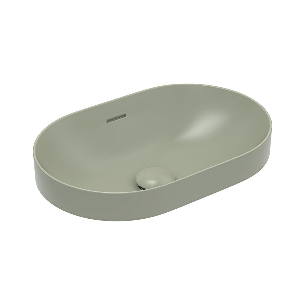 Aluca Pill Semi-Inset Basin - Matte Olive