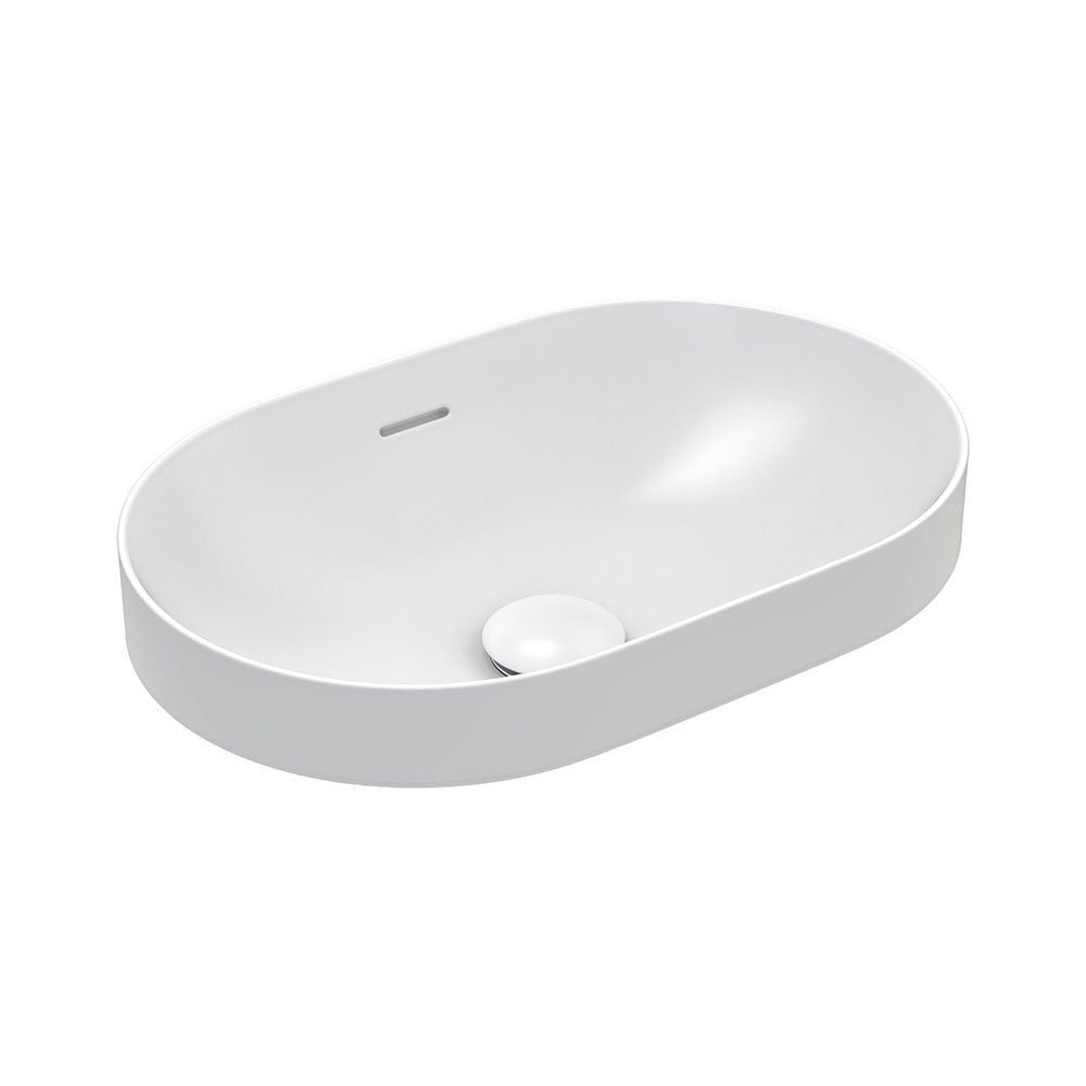 Aluca Pill Semi-Inset Basin - Matte White