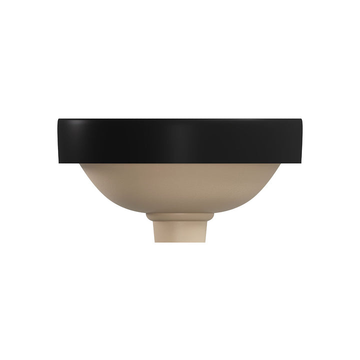 Aluca Round Semi-Inset Basin - Matte Black