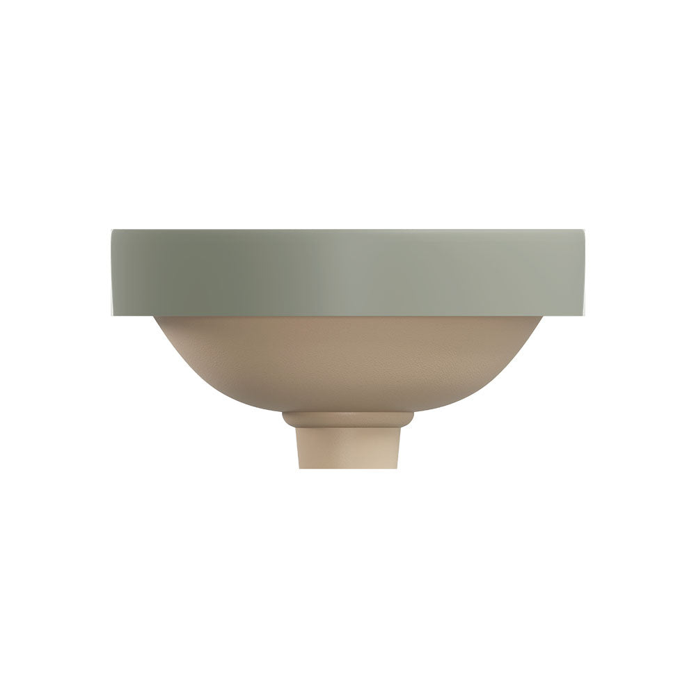Aluca Round Semi-Inset Basin - Matte Olive