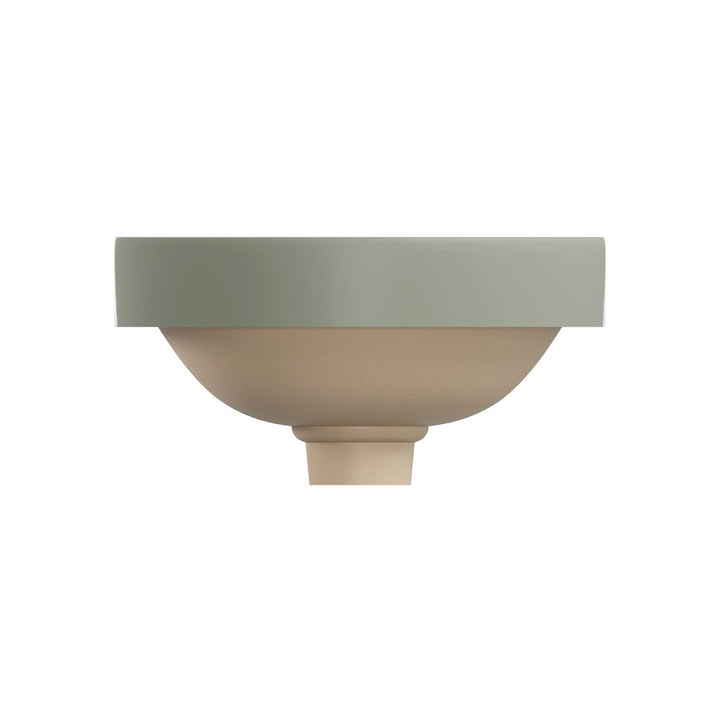 Aluca Round Semi-Inset Basin - Matte Olive