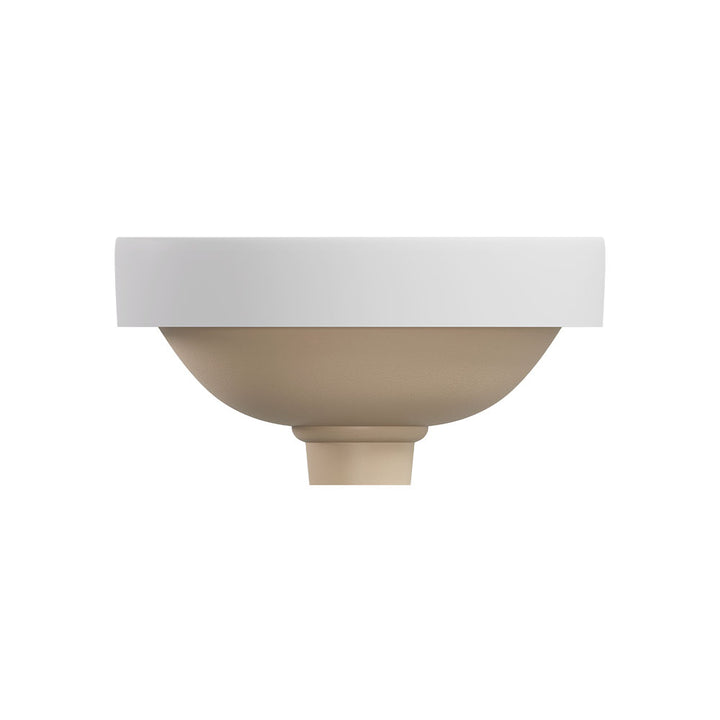Aluca Round Semi-Inset Basin - Matte White
