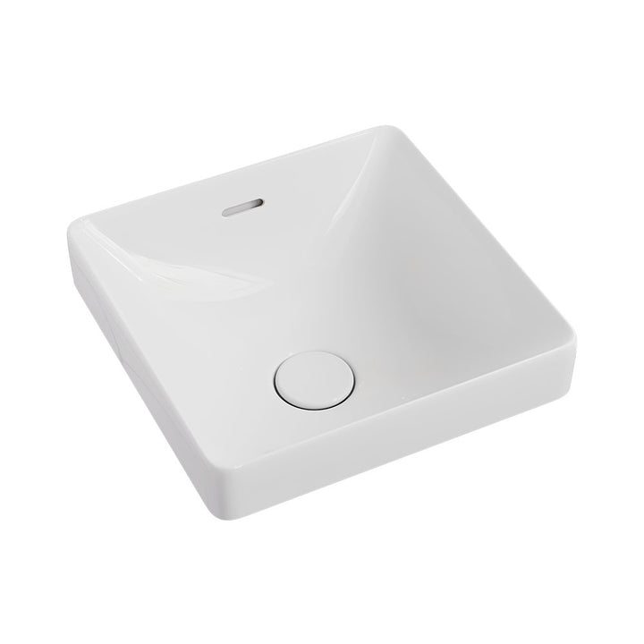Aluca Square Semi-Inset Basin - Gloss White