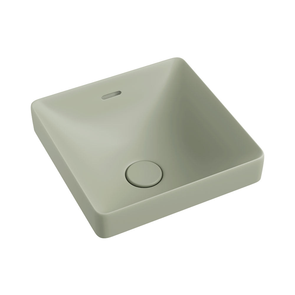 Aluca Square Semi-Inset Basin - Matte Olive