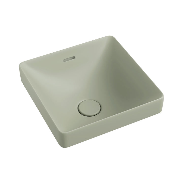 Aluca Square Semi-Inset Basin - Matte Olive