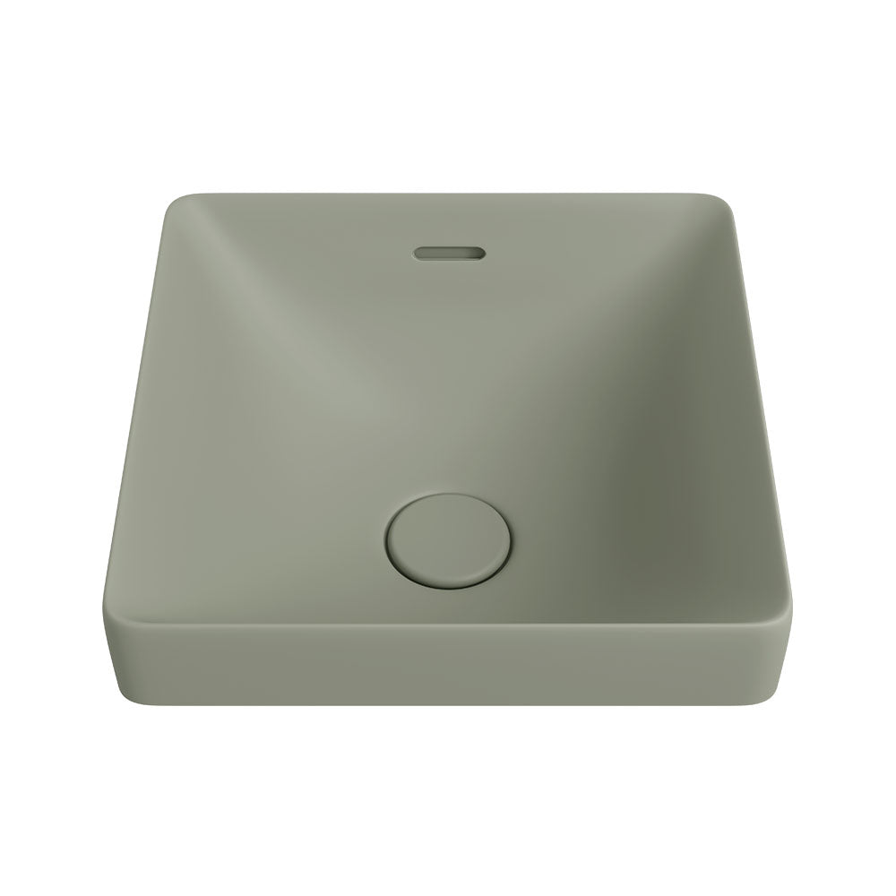 Aluca Square Semi-Inset Basin - Matte Olive