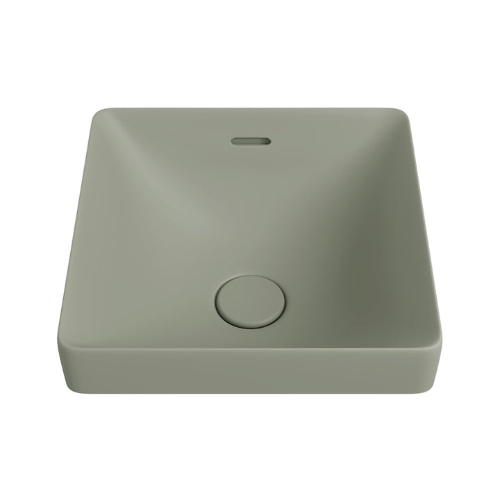 Aluca Square Semi-Inset Basin - Matte Olive