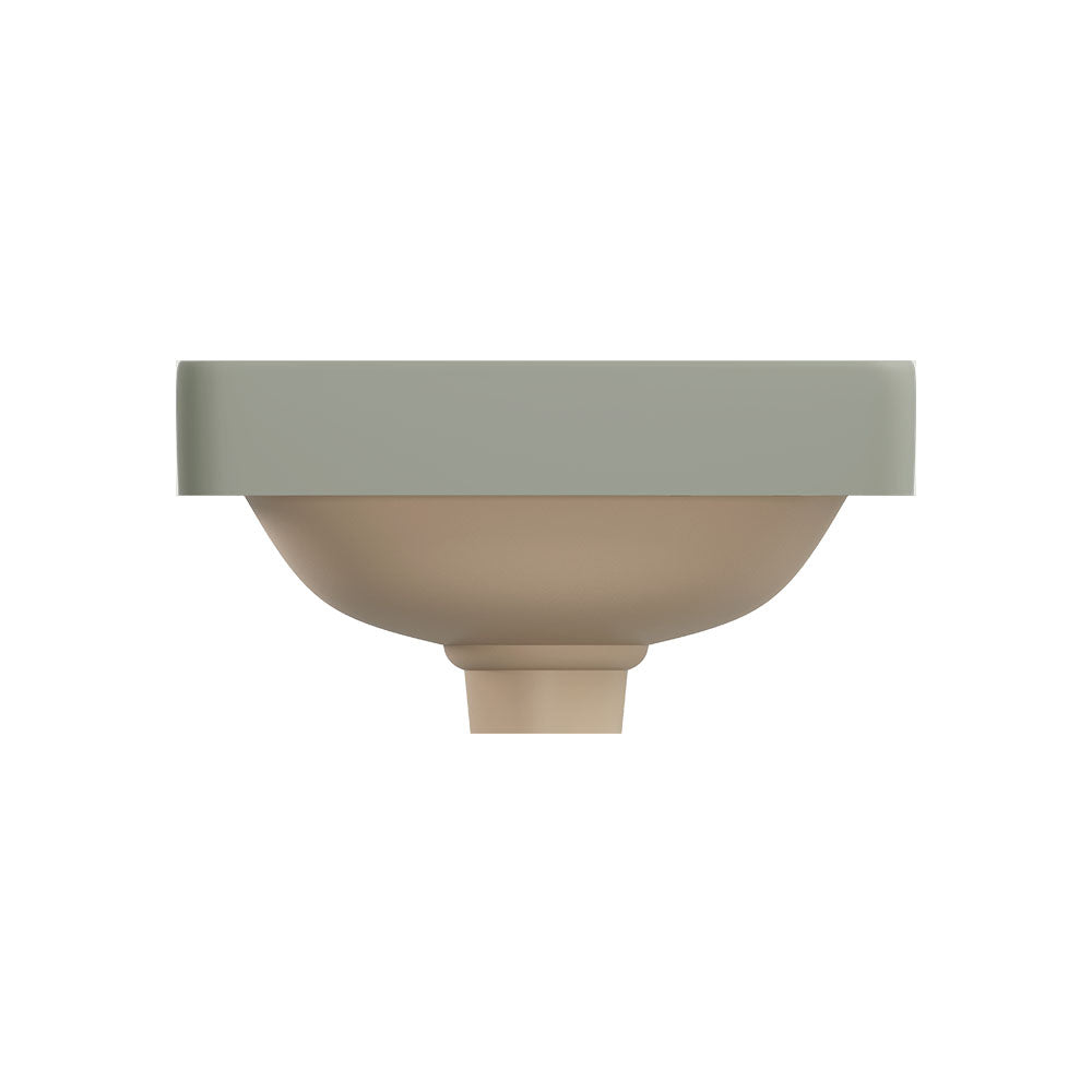 Aluca Square Semi-Inset Basin - Matte Olive