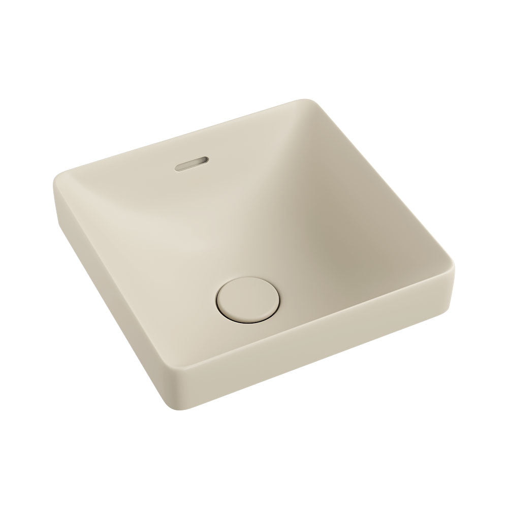 Aluca Square Semi-Inset Basin - Matte Khaki