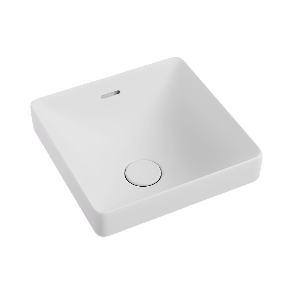Aluca Square Semi-Inset Basin - Matte White