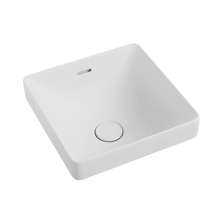 Aluca Square Semi-Inset Basin - Matte White