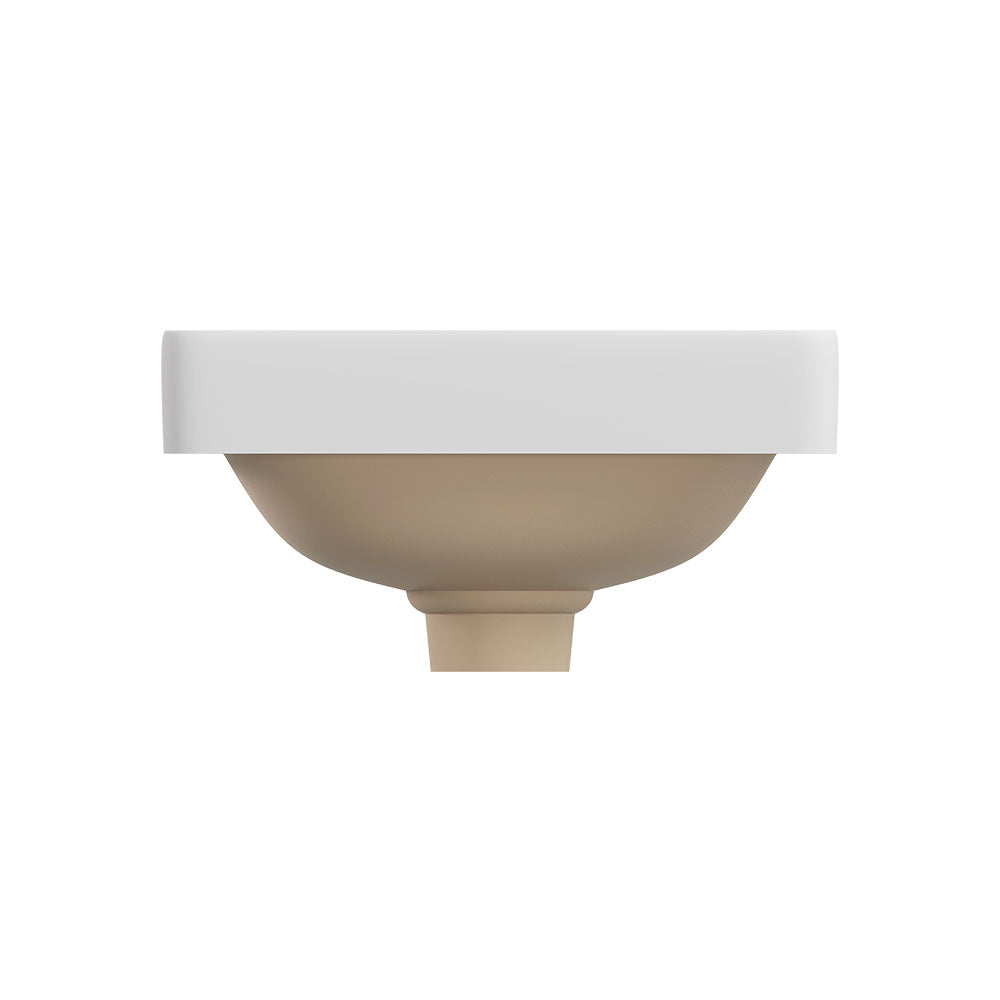 Aluca Square Semi-Inset Basin - Matte White