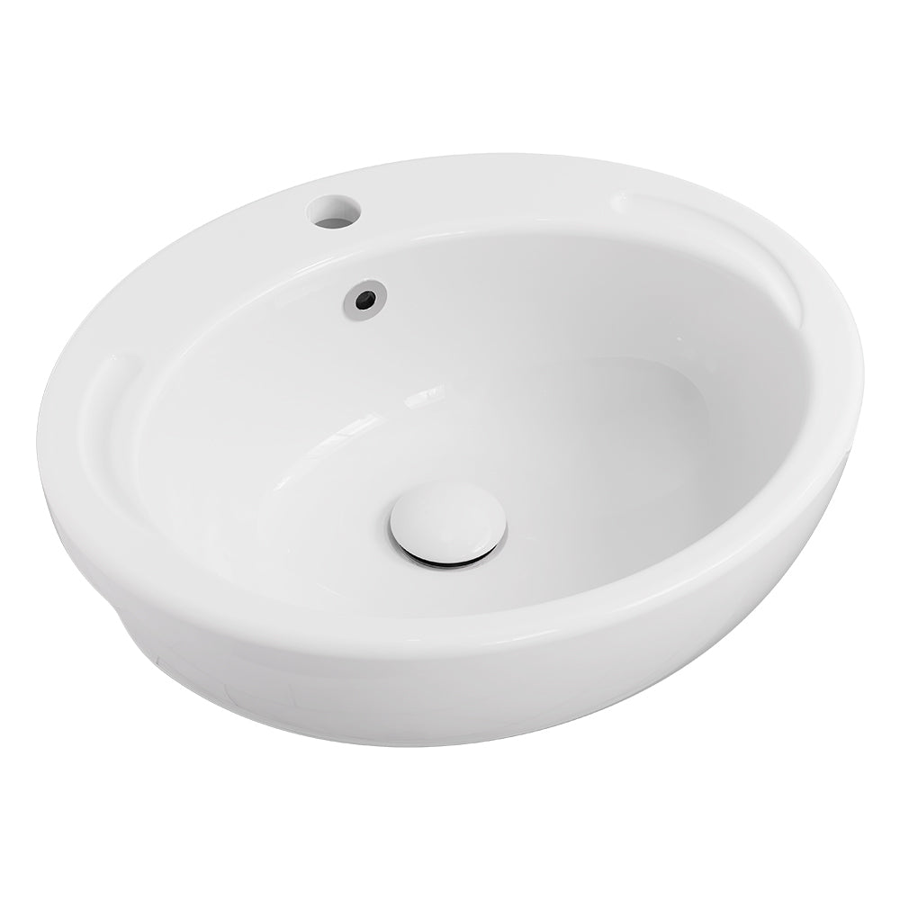 Micki Semi-Recessed Basin - Gloss White