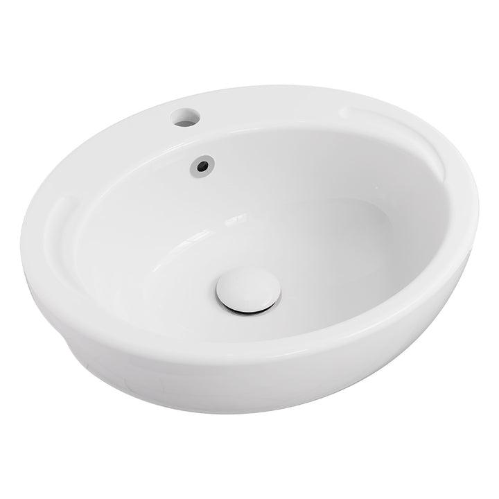 Micki Semi-Recessed Basin - Gloss White