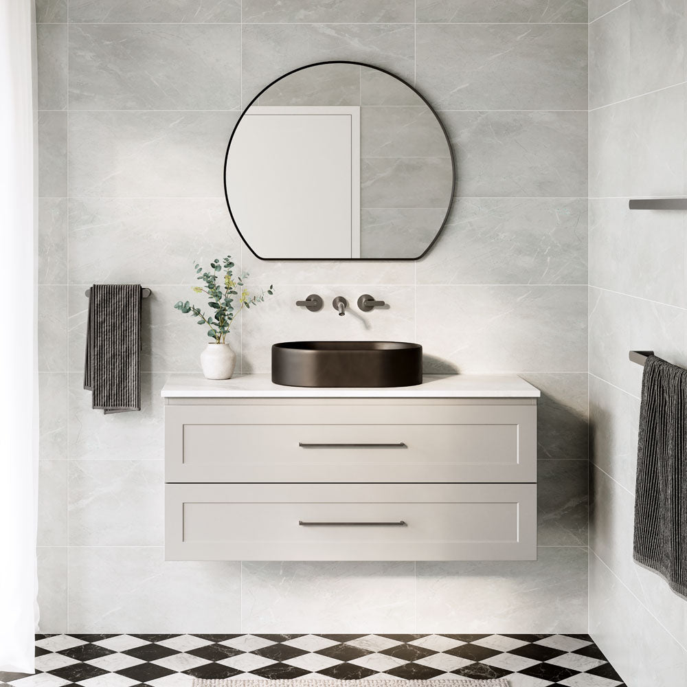 Aluca Pill Above Counter Basin - Matte Black