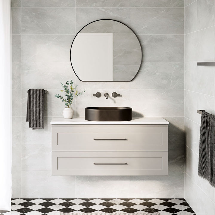 Aluca Pill Above Counter Basin - Matte Black