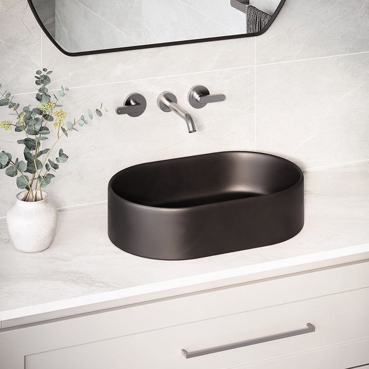 Aluca Pill Above Counter Basin - Matte Black