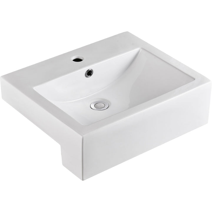 Belinda Semi-Recessed Basin - Gloss White