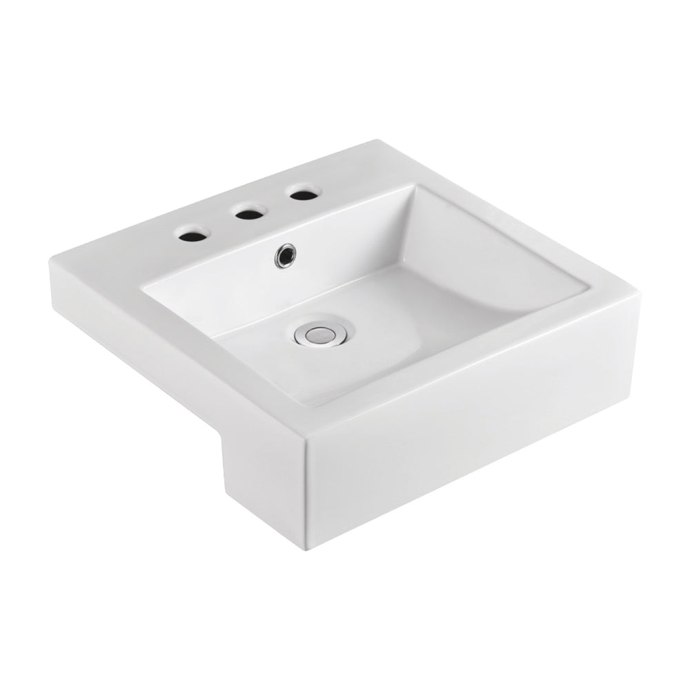 Jacinta Semi-Recessed Basin - Gloss White