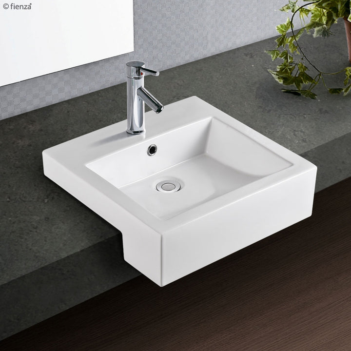 Jacinta Semi-Recessed Basin - Gloss White