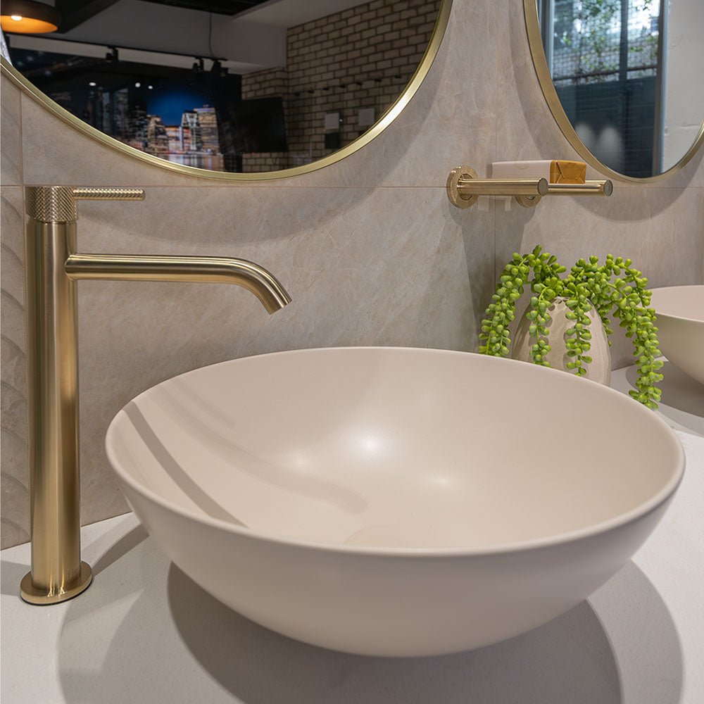 Aluca Above Counter Basin - Matte Khaki
