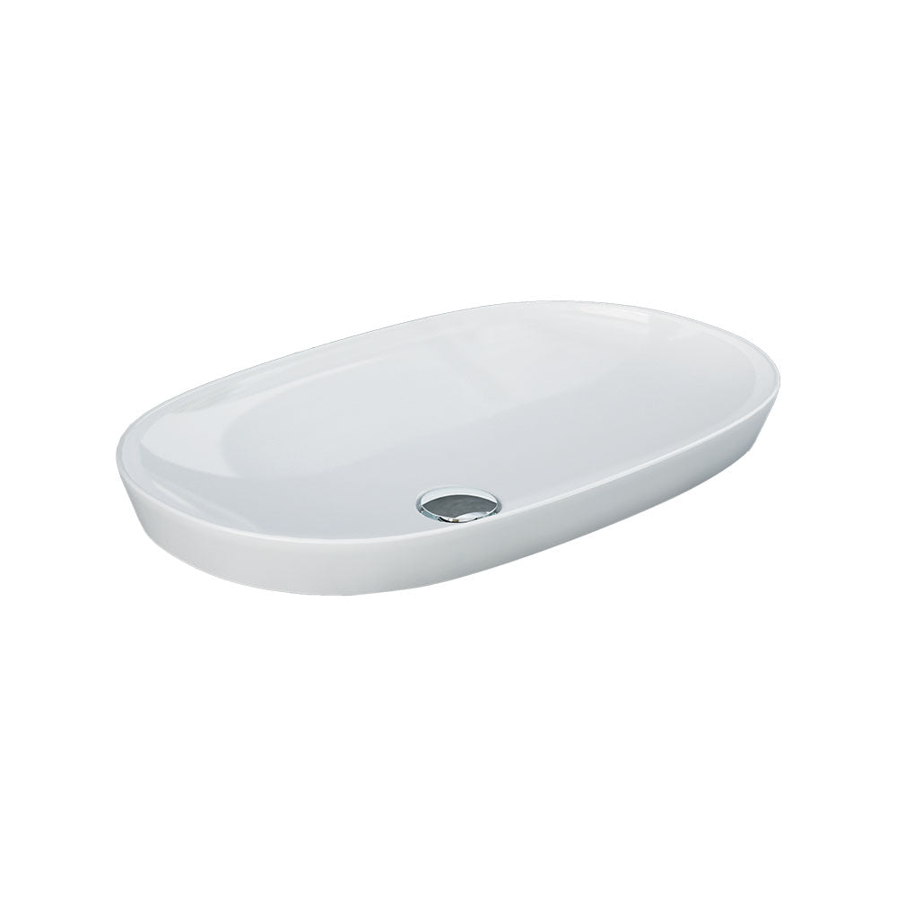 RAK Variant Large Oval Semi-Inset Basin - Alpine Gloss White