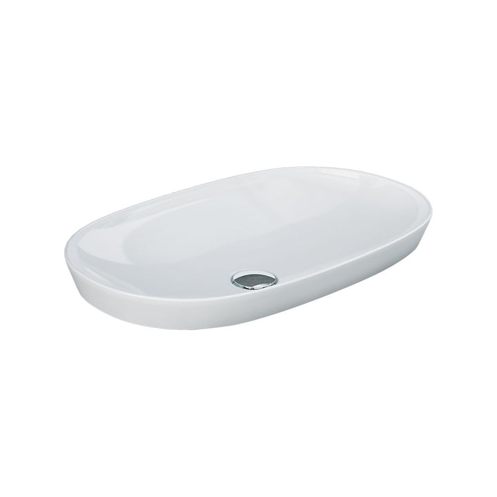RAK Variant Large Oval Semi-Inset Basin - Alpine Gloss White