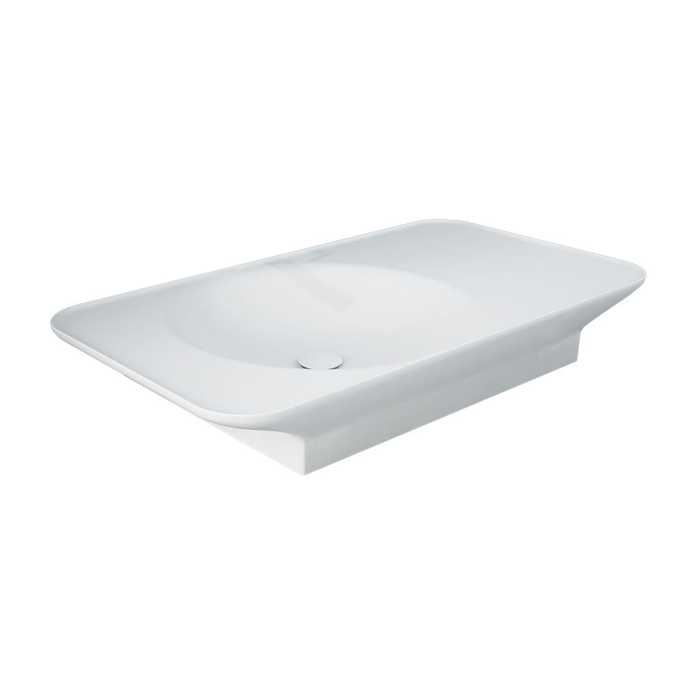 RAK Valet Left-Hand Wall Hung Basin - Matte White