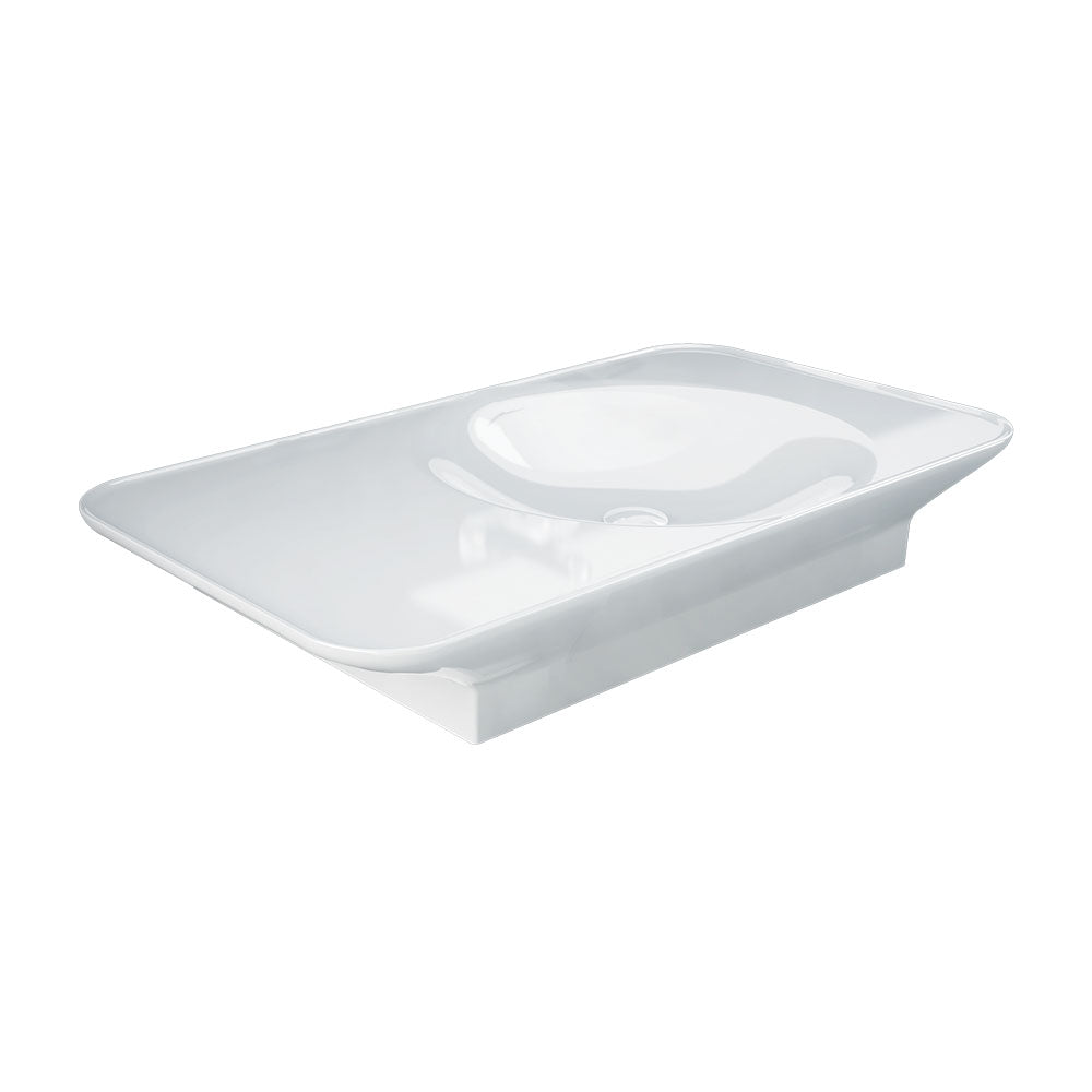 RAK Valet Right-Hand Wall Hung Basin - Alpine Gloss White