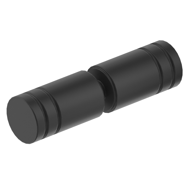 Shower Screen Handle Round Slotted - Black