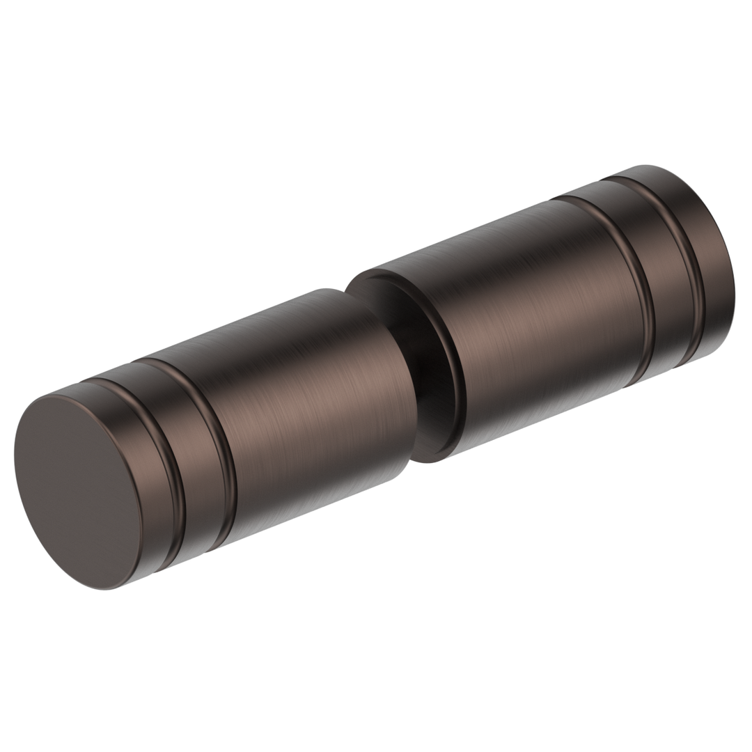 Shower Screen Handle Round Slotted - Dusk Bronze