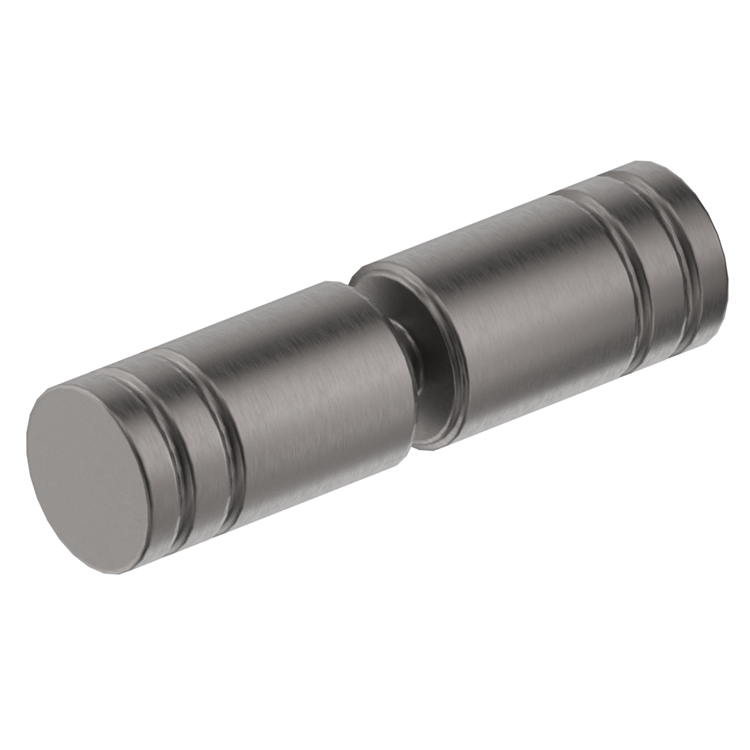 Shower Screen Handle Round Slotted - Gunmetal