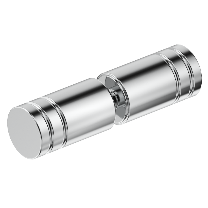 Shower Screen Handle Round Slotted - Chrome