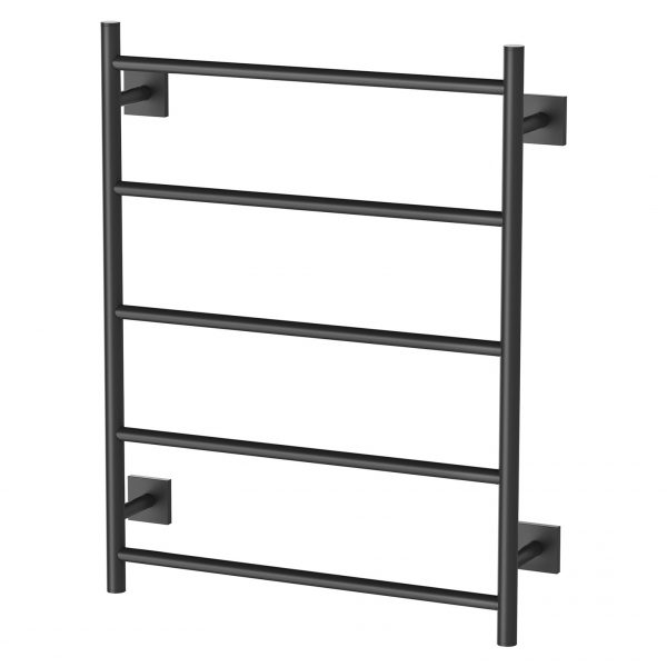 Radii Heated Towel Ladder 550 x 740mm Sqaure Plate - Matte Black