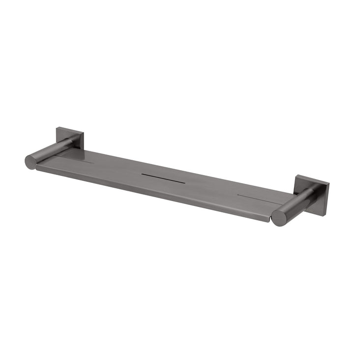 Radii Metal Shelf Square Plate - Brushed Carbon
