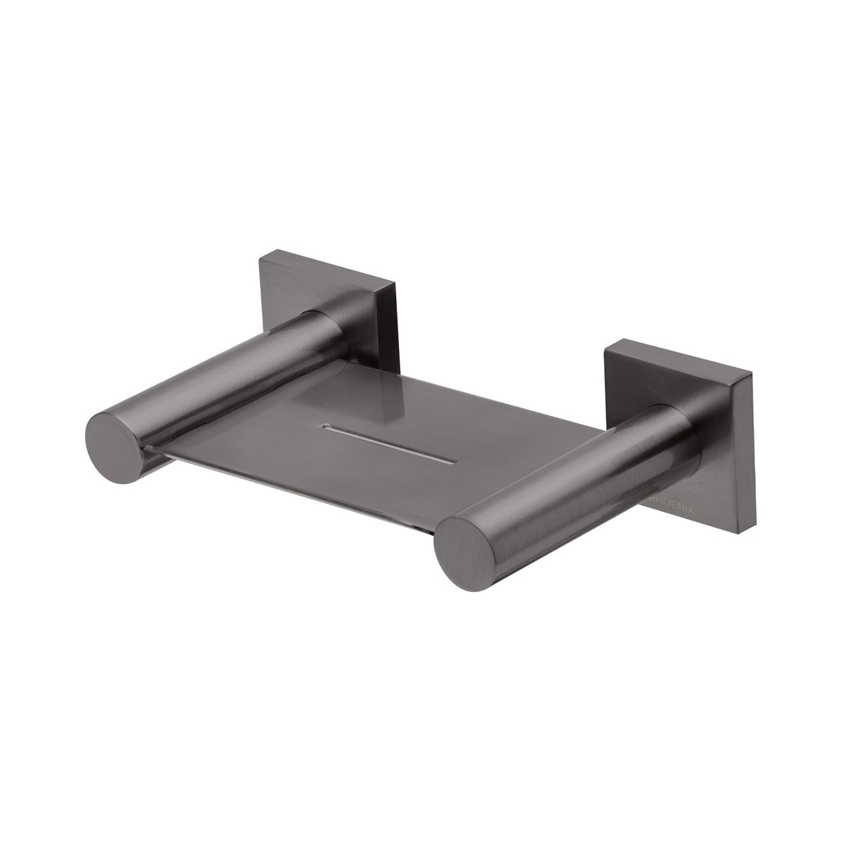 Radii Soap Dish Holder Square Plate - Brushed Carbon