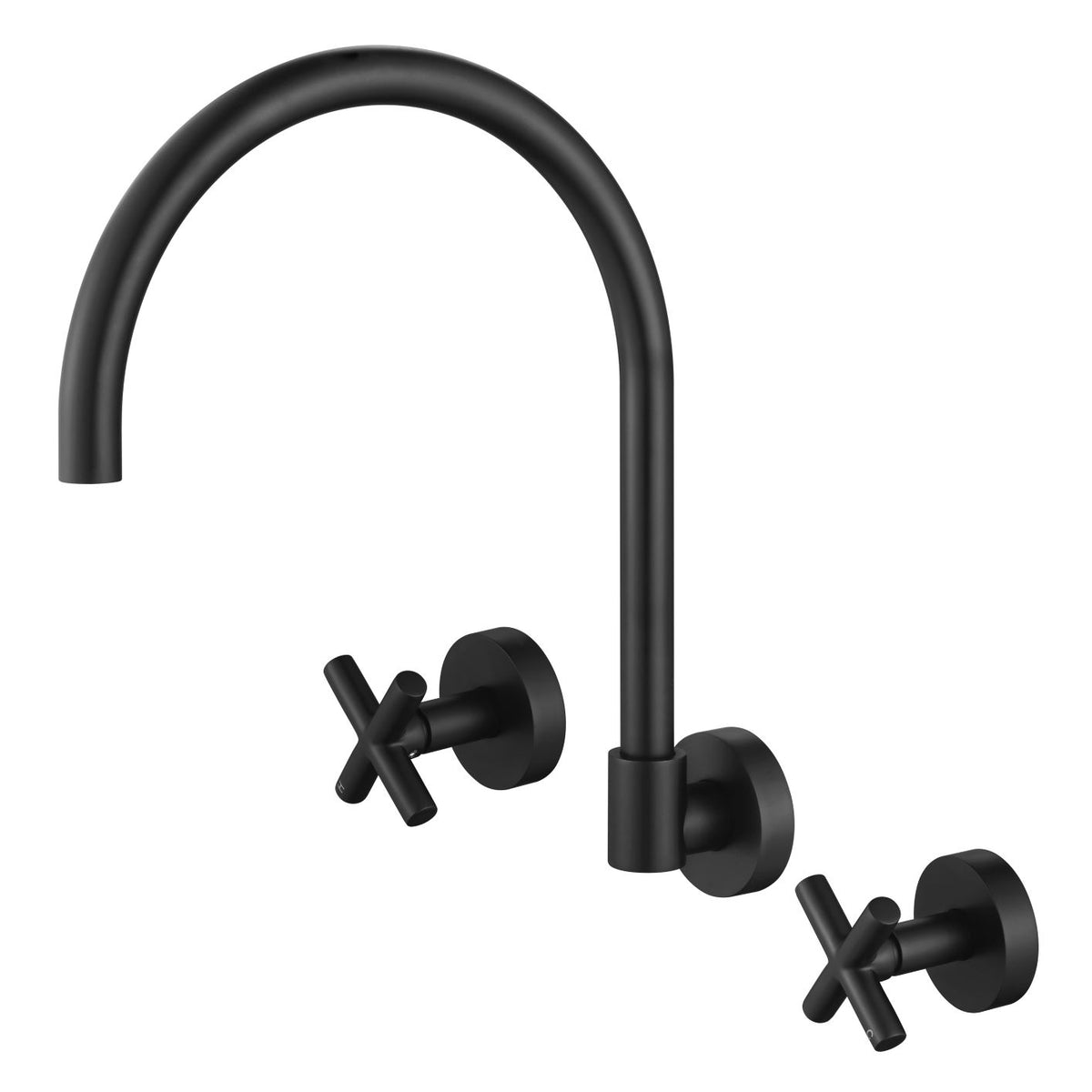 Ryker Wall Sink Set 1/4 Turn - Matte Black