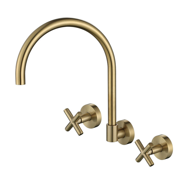 Ryker Wall Sink Set 1/4 Turn - Brushed Bronze