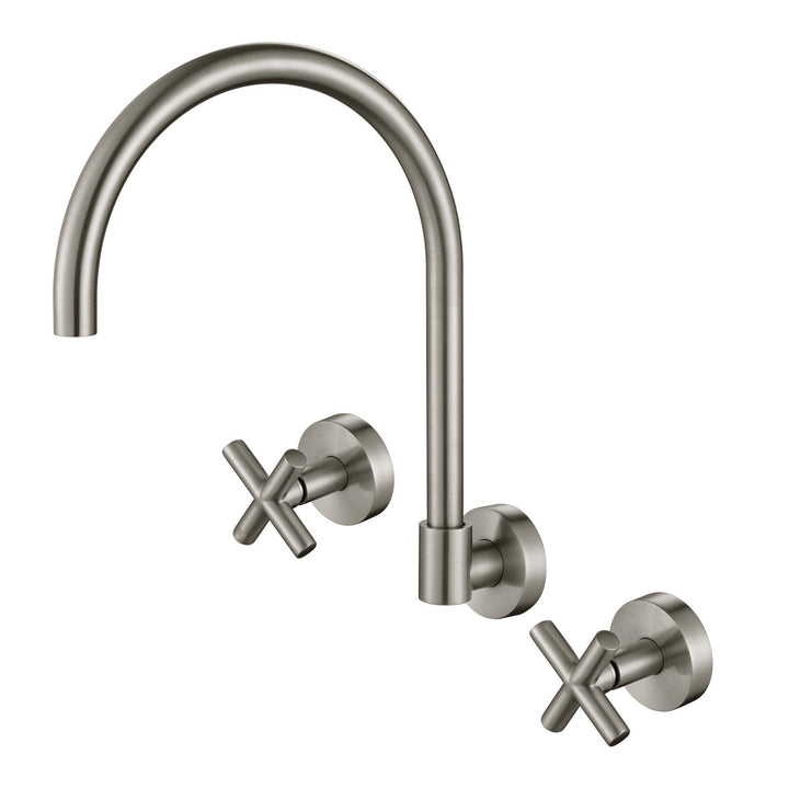 Ryker Wall Sink Set 1/4 Turn - Warm Brushed Nickel