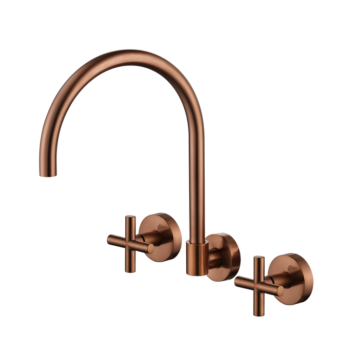 Ryker Wall Sink Set 1/4 Turn - Champagne