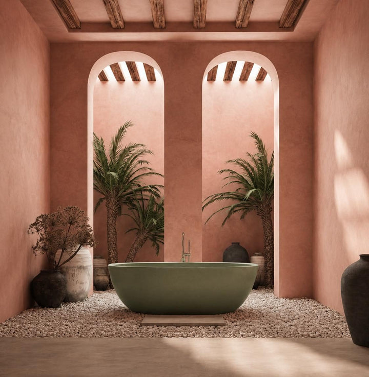 Ryese freestanding bath — tub lifestyle
