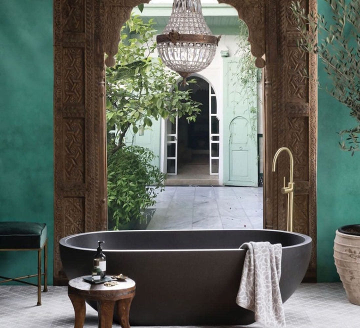 Ryese freestanding bath — bathroom lifestyle