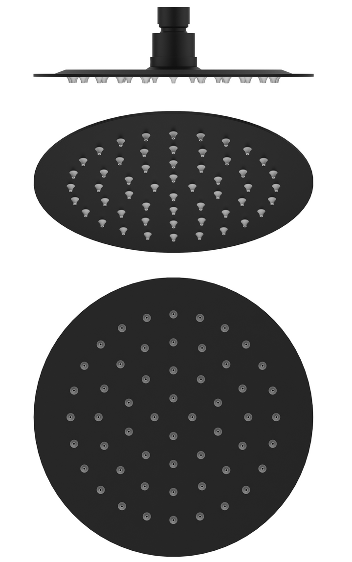 Mica Shower Head - 250mm - Black