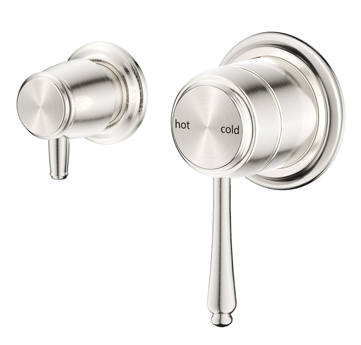 Mica Heritage Shower Mixer Diverter - Sideways - TRIM KIT ONLY - Brushed Nickel
