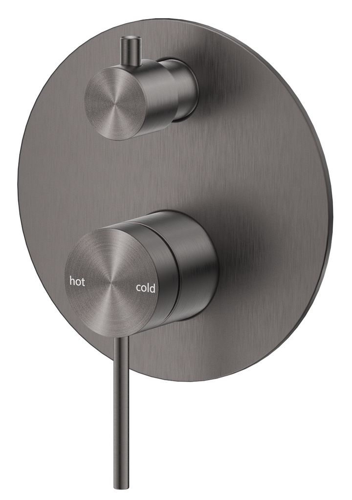 Mica Shower Mixer Diverter - 1P - TRIM KIT ONLY - Brushed Gunmetal
