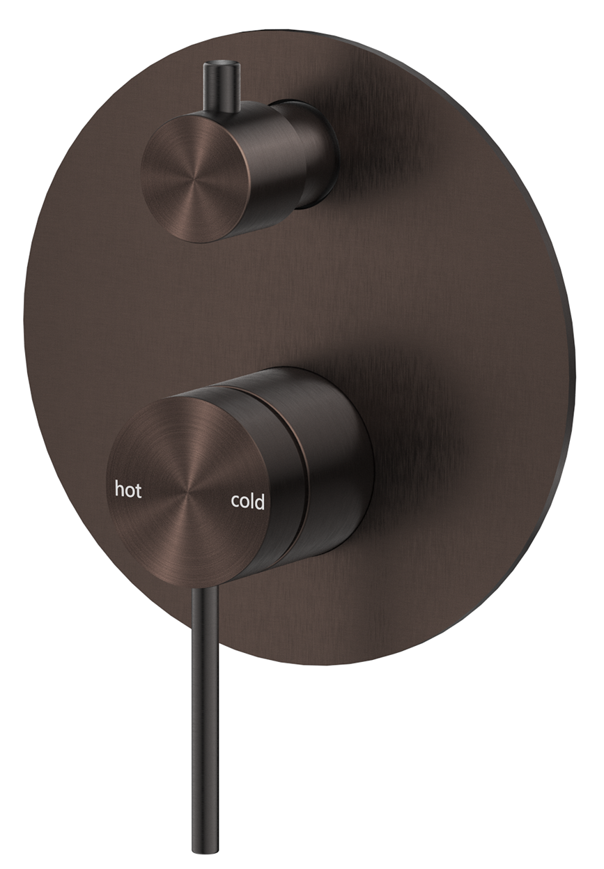 Mica Shower Mixer Diverter - 1P - TRIM KIT ONLY - Dusk Bronze